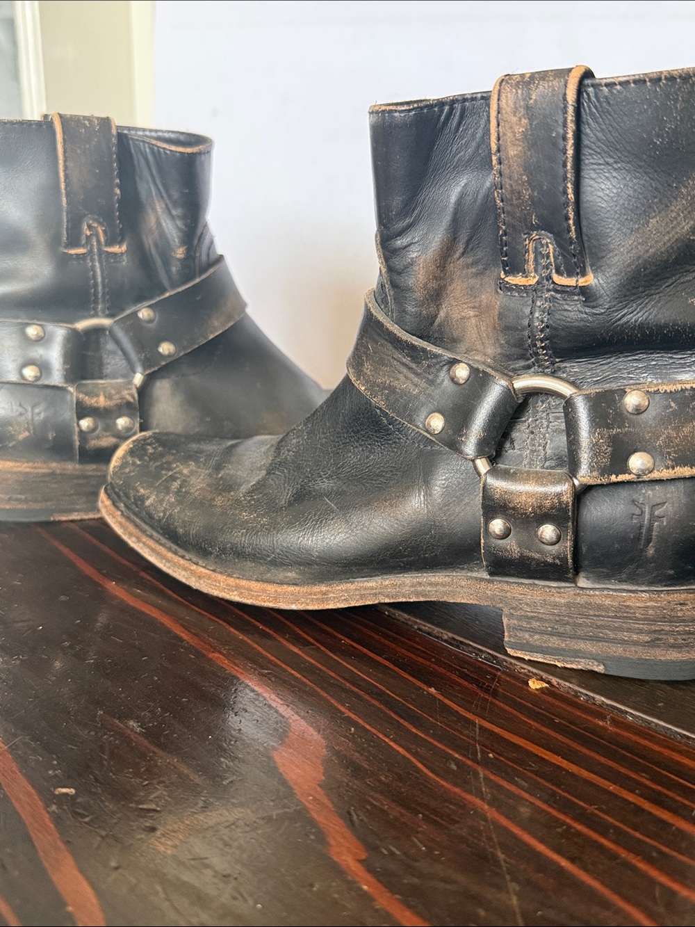 Frye Black Leather Ankle Booties - Picture 3 of 5